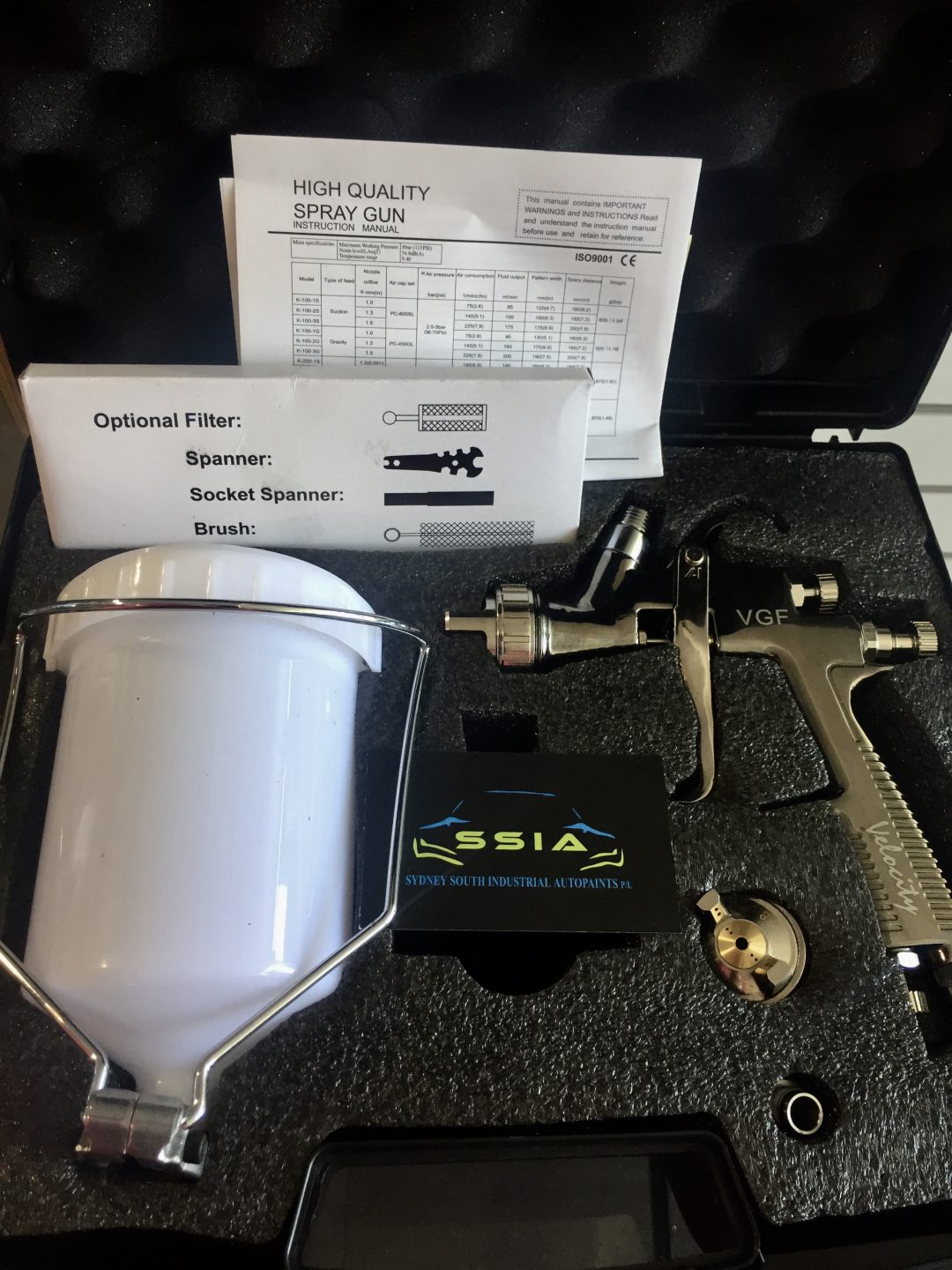 VELOCITY GRAVITY SPRAY GUN 1.4 & 1.8MM Sydney South Industrial Autopaints