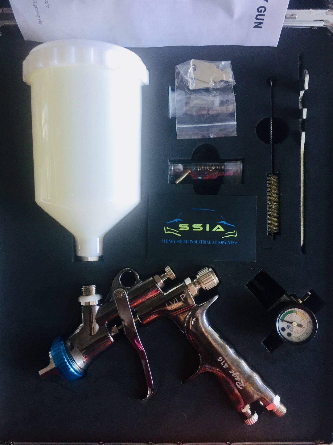 RAGE 454 LVLP 1.4mm SPRAY GUN KIT IN ALUMINIUM CASE Sydney South